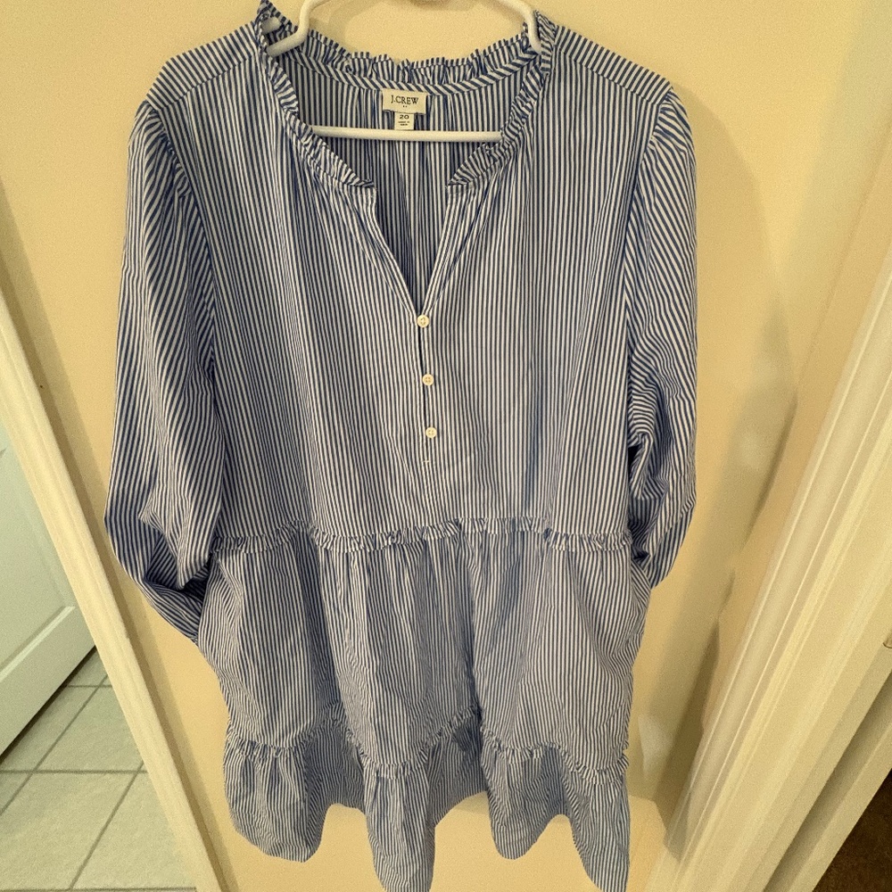 J Crew blue and white dress